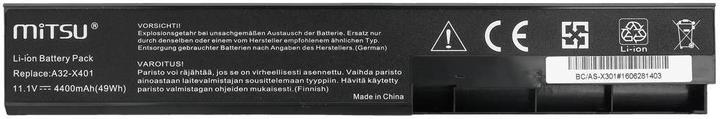 Actual product image Mitsu BATTERY BC/AS-X301 (ASUS 4400 MAH 48 WH) - Battery (6 Cells, 4400 mAh)