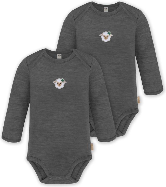 Normani 2er Pack Baby Merino Body Langarm „Auckland" - 9369