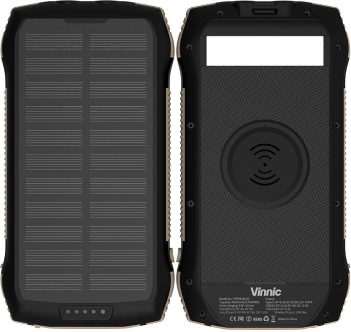 Produktbild Vinnic Solar Powerbank (20000 mAh, 20 W, 74 Wh)