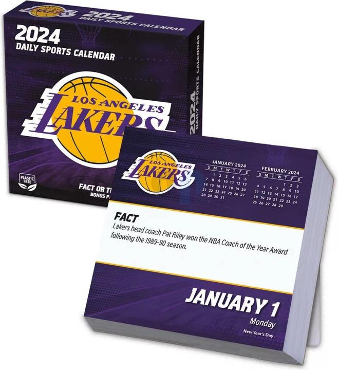 Immagine prodotto NBA - Los Angeles Lakers - Calendario giornaliero a strappo in scatola2024 (Spagnolo, Inglese, Italiano, Francese, Tedesco)