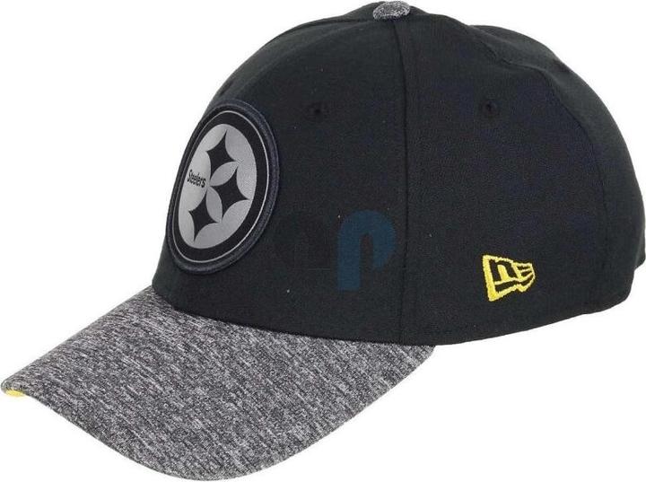 Actual product image New Era NFL - Pittsburgh Steelers - Grey Collection 39Thirty Cap Black SM (54, 55, 56, 57)