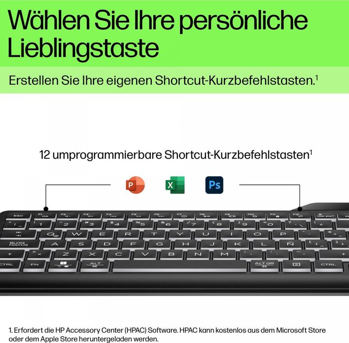 Actual product image HP 405 Multi-Device Backlit Wired Keyboard (DE, Cable)