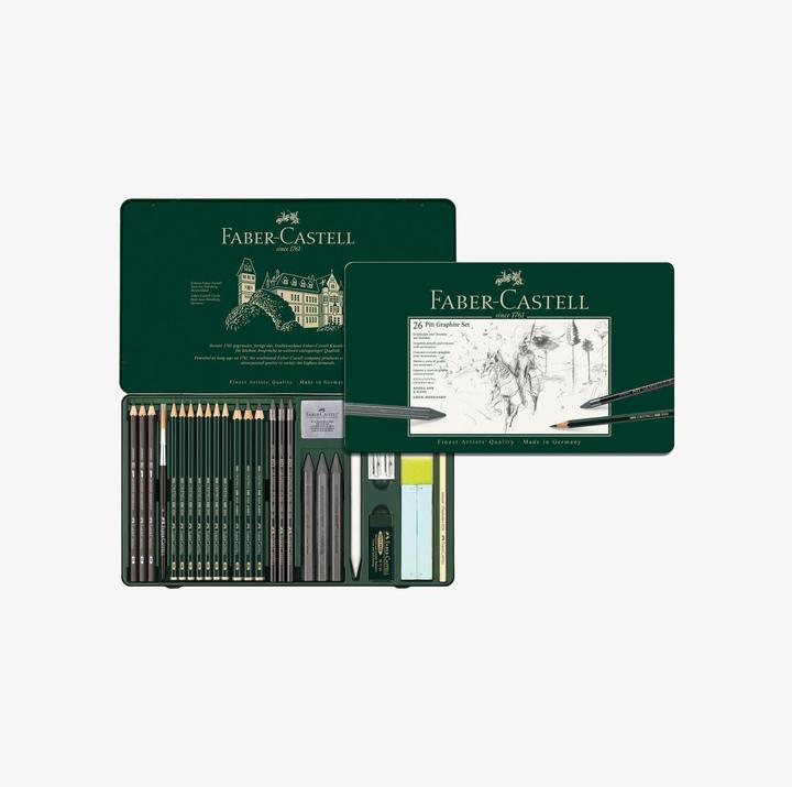 Actual product image Faber-Castell Pitt Graphite Set (2H, 4B, 6B, 3B, B, HB, 2B, 26 x)