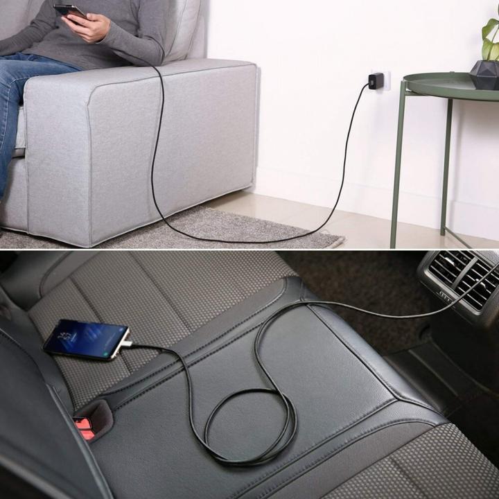 Actual product image Aukey CB-CD6 Quick Charge USB C - USB C nailoninis kabelis | 2m | 3A | 60W PD | 20V (2 m, USB 3.1, USB 2.0, USB 1.1, USB 3.2 Gen 1, USB 3.2 Gen 2x2, 60 W)