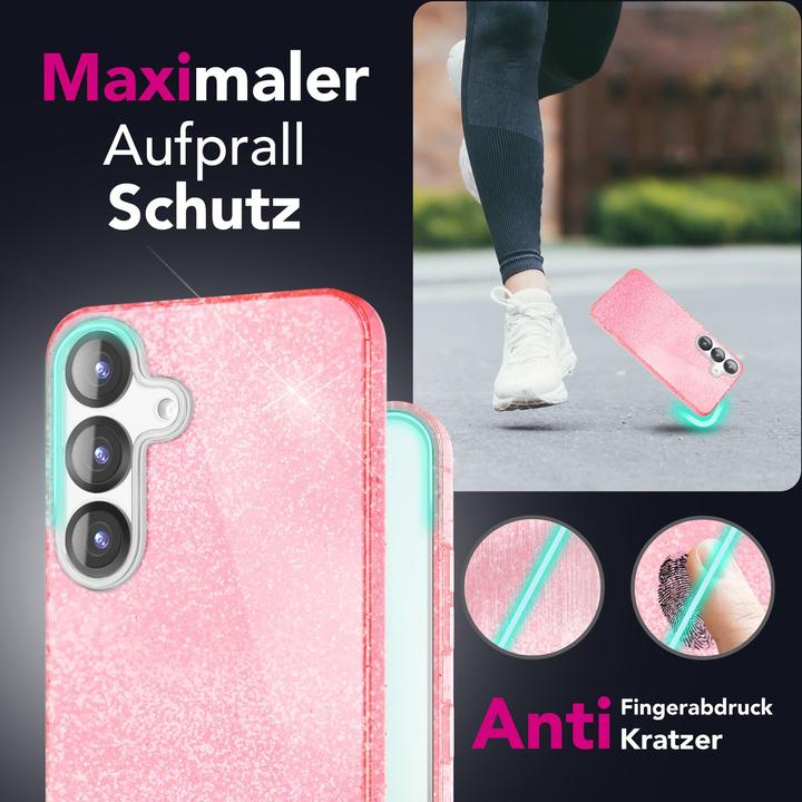 Produktbild Nalia ShinePop - Stabile Glänzende Glitzer Hülle - Glamour Glitter Cover (Samsung Galaxy S25)
