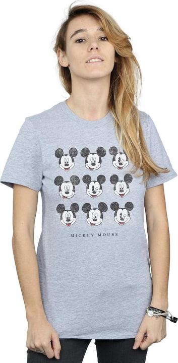 Actual product image Disney Womens/Ladies Mickey Mouse Wink And Smile Cotton Boyfriend T-Shirt (XXL)