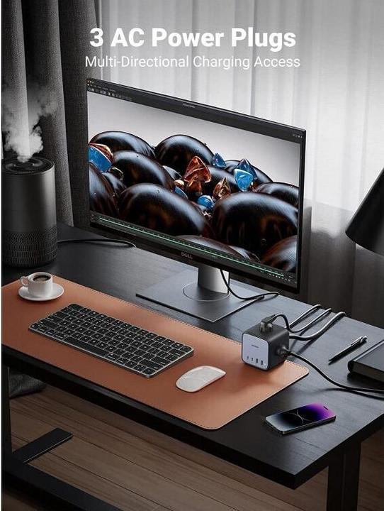 Actual product image Ugreen Cube CD268 (3 x, USB-A, USB-C, CEE 7/4, 1.80 m)