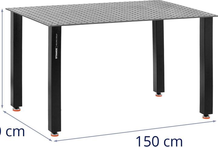 Produktbild Stamos Schweisstisch Lochplatte Lochtisch Schweissen höhenverstellbar 200 kg 150 x 100 cm