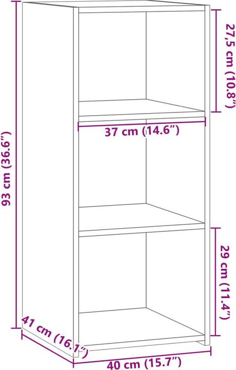 Actual product image VidaXL Sideboard (40 x 41 x 93 cm)