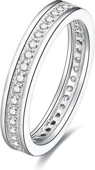 Beneto Silver ring with zircons AGG26 - Circuit: 52 mm (52)