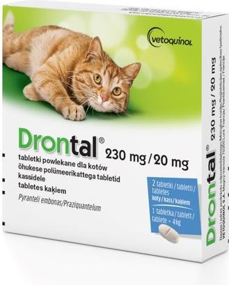 Vetoquinol Drontal tabletki odrobaczające kot 2szt (Chien)