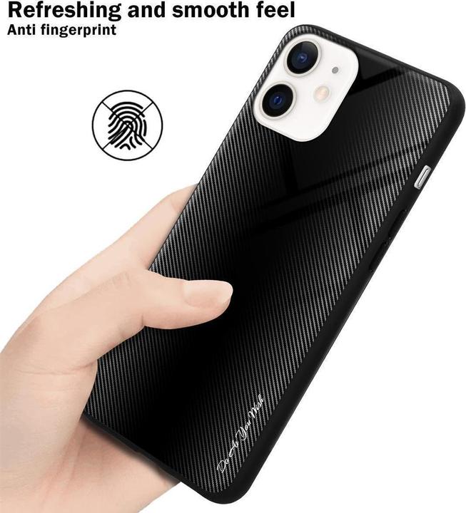 Actual product image Cadorabo TPU Striped Glass Cover (Apple iPhone 12 mini)