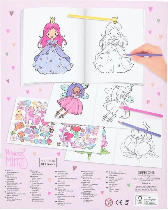 Actual product image Depesche Colouring Book Princess Mimi 24 pages