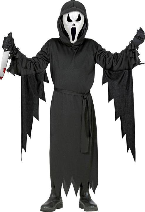 Immagine prodotto Widmann Costume da Scream per bambini con cappuccio, cintura e maschera (116)