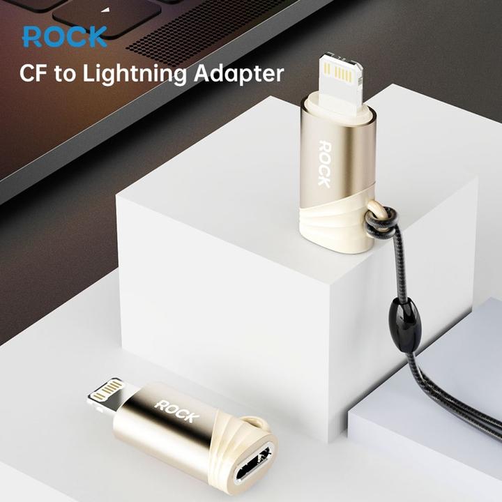 Actual product image Rock - RCL0021 Adapter USB Typ-C Female zu Lightning Adapter männlich, Gold (USB Type C, Lightning)
