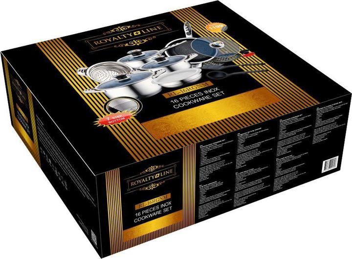 Actual product image JTI Set of cookware and kitchen utensils - 16 pieces (Frying pan, Stainless steel)