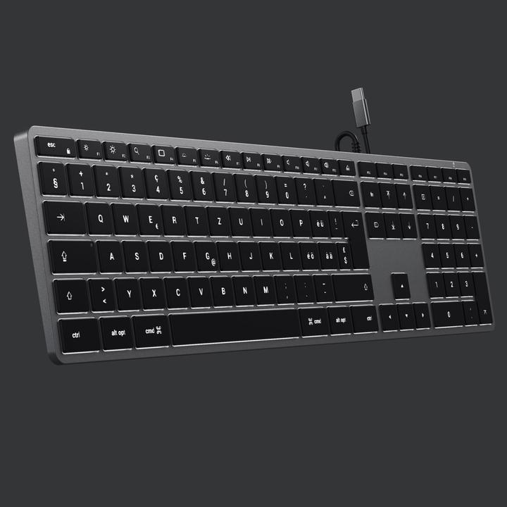 Produktbild Satechi Slim W3 USB-C Wired Keyboard-CH (Swiss) (CH, Kabelgebunden)