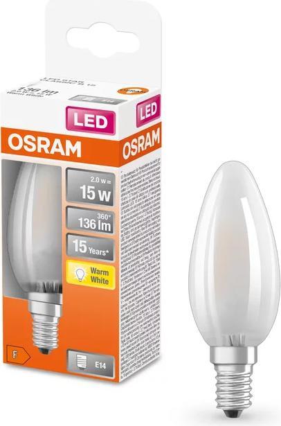 Produktbild Osram Led Retrofit Classic B (E14, 1.50 W, 136 lm, 6 x, F)