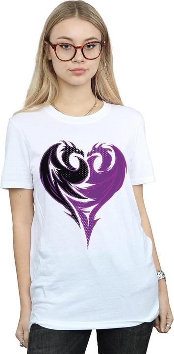 Actual product image Disney Womens/Ladies The Descendants Dragon Heart Cotton Boyfriend T-Shirt (L)