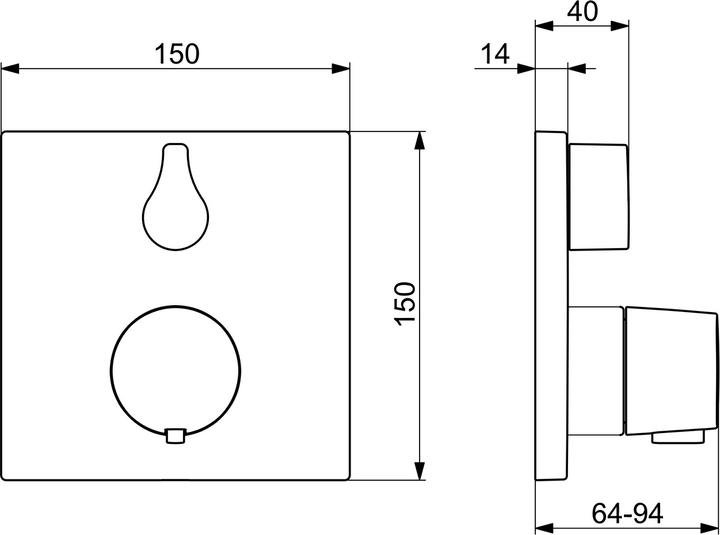 Produktbild Hansa 8113956233 FM-Set f. Brausebatt. HANSALIVING