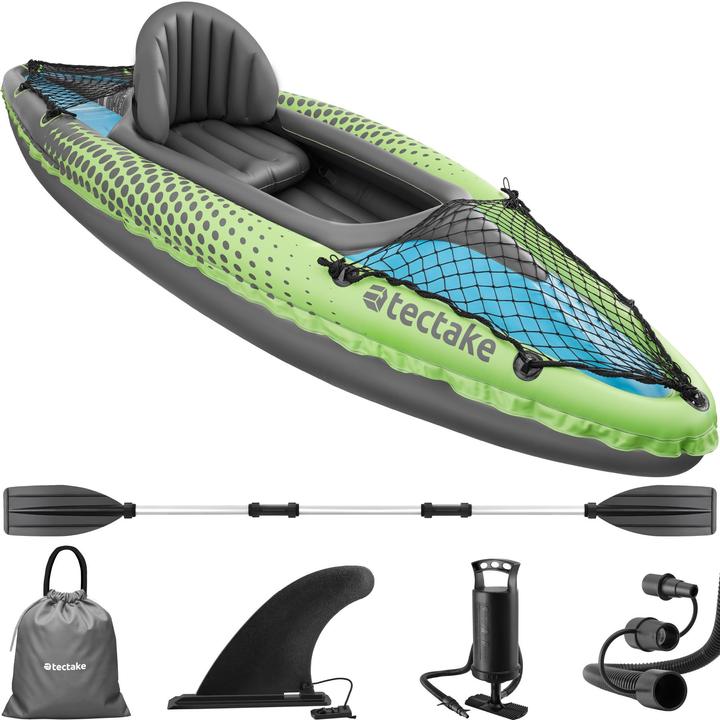 Image du produit tectake Kayak gonflable Liberty, kit complet avec sac de transport (1 pers.)