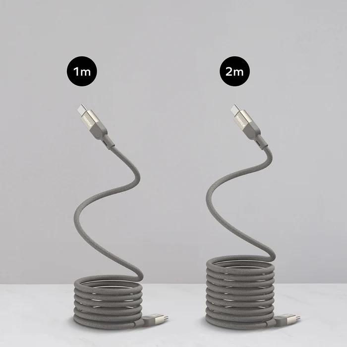 Actual product image Momax Mag Link charging cable Type-C to Type-C - Titanium (2 m)