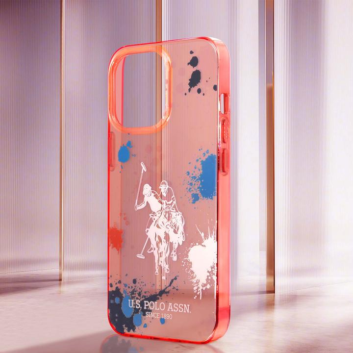 Produktbild U.S. Polo H3459 Splatter Horse Case (Apple iPhone 14 Pro Max)