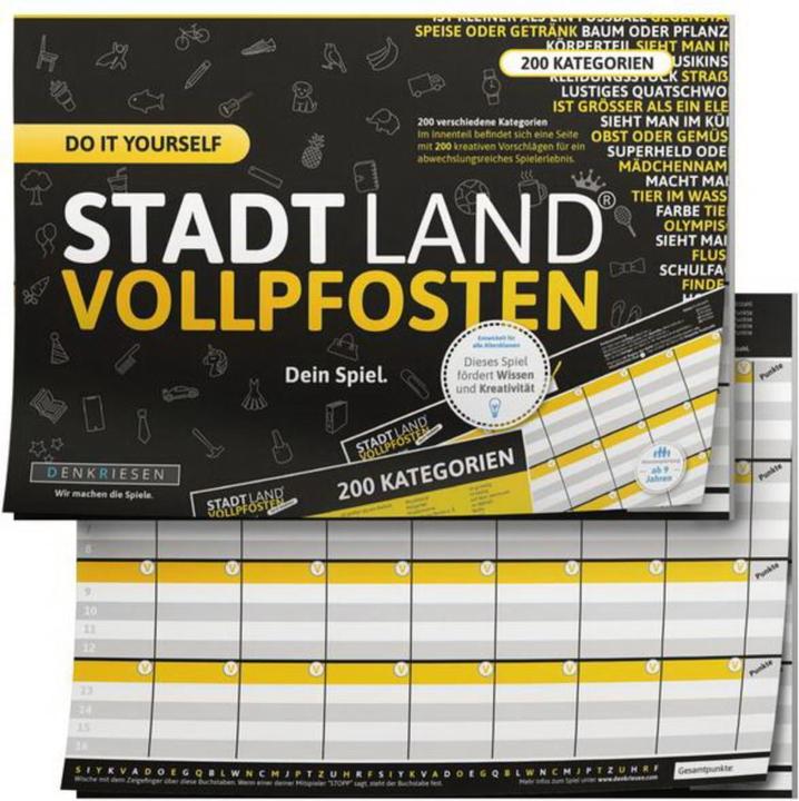 Produktbild Denkriesen Stadt Land Vollpfosten - Do It Yourself-Edition - Dein Spiel (Deutsch)