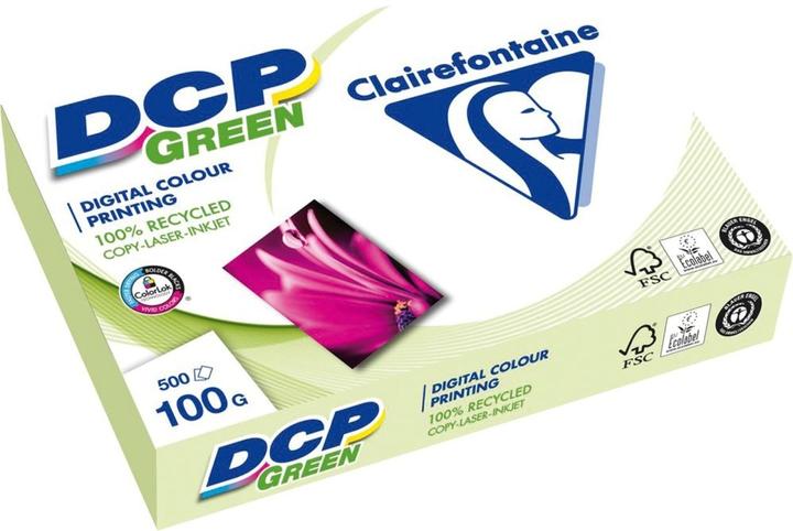 Actual product image Clairefontaine Genbrugspapir til farveprint DCP Green, A4, 100 g, pakke a 500 ark (100 g/m², 500 x, A4)