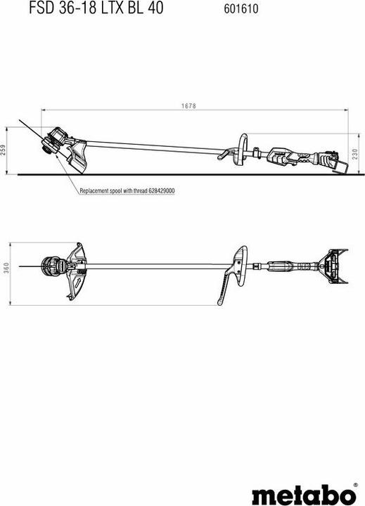 Actual product image Metabo FSD 36-18 LTX BL 40 (Plastic knives)