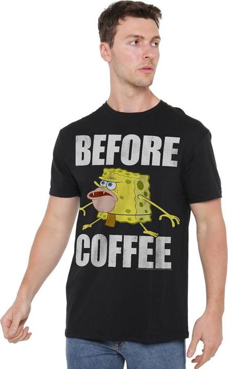 Produktbild Spongebob Squarepants Before Coffee Meme TShirt (M)