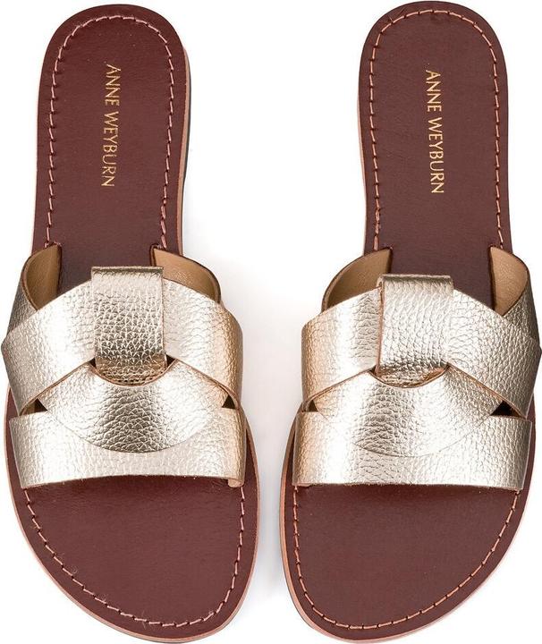 Image du produit La Redoute Collections Mules en cuir métallisé (39)