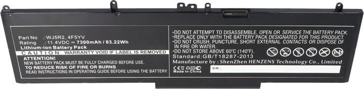 Produktbild AccuCell Akku passend für Dell Precision 3510, 3510 Workstation, WJ5R2, 4F5YV, 11,4V 7300mAh (7300 mAh)