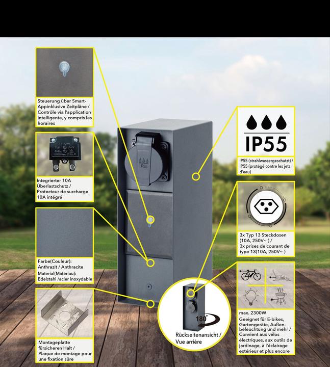 Produktbild Schönenberger IP55 Smarte Energiesäule 3xT13 (3 x)