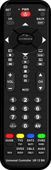 Immagine prodotto Vivanco Ur 12 Bn (Telecomando universale, Infrarossi)