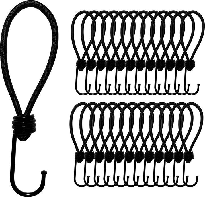 Offgridtec 25 Stk. Spanngummi 13cm Expander mit Haken 5mm Universal Ladungssicherung für Planen und Anhängern