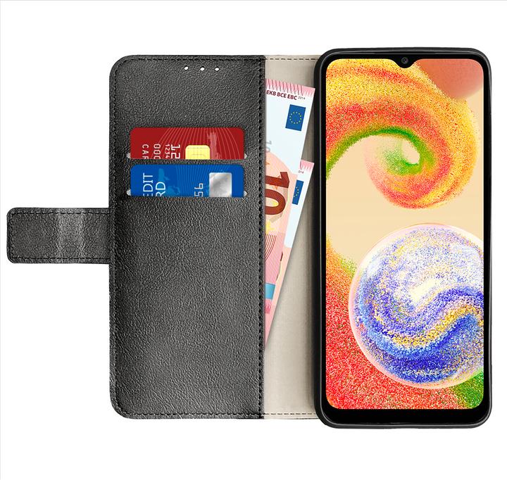 Actual product image Cazy Book Case Compatible with Samsung Galaxy A04 - Foldable Leatherette Cover - (Samsung Galaxy A04)