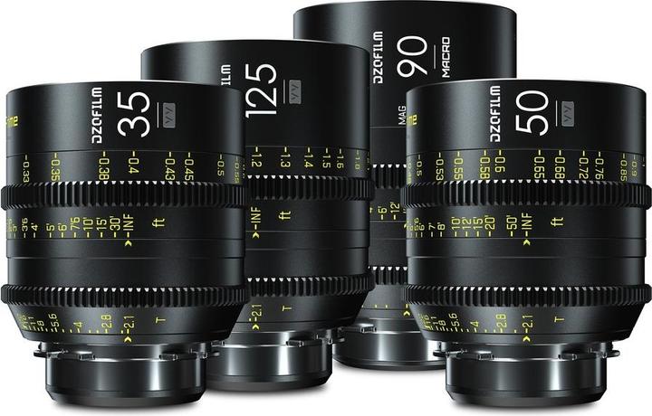 Produktbild Dzofilm Vespid Prime 4-Lens Kit (35/50/125 T2.1 + Macro 90 T2.8) imperial