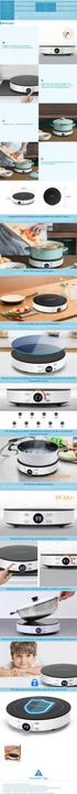 Produktbild Aigostar 2000W Circular type Induction Cooker Black VDE / Cookmate