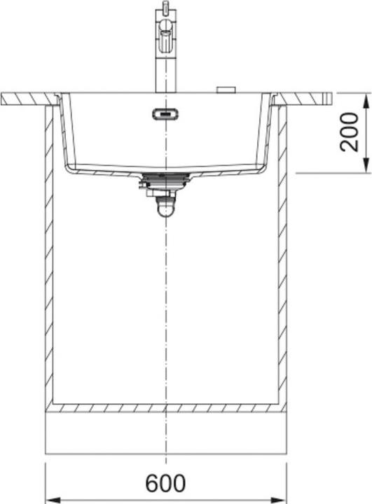 Actual product image Franke Spüle Maris MRG 210-52 BM C (Fitted sink, 20 cm, 52 cm)