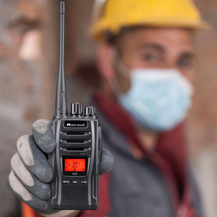 Produktbild Midland G13 Funkgerät, PMR446 16 Kanäle, Standlader, Akkupack 2600 mAh (C1462) (12 km)