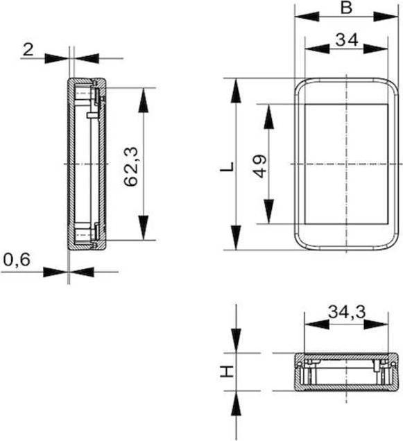 Produktbild Bopla BL 704020 9005 BOLINK SET 16174405.HMT1 Universal-Gehäuse 70.9 x 42.9 x 22 Polycarbonat Schwarz (RAL (Gehäuse)