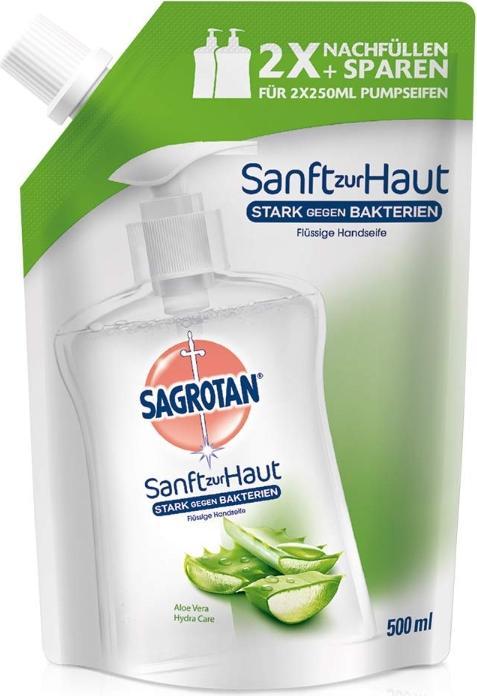Actual product image Sagrotan hand soap with a fresh scent of aloe vera, 500 ml (refill, 500 ml)