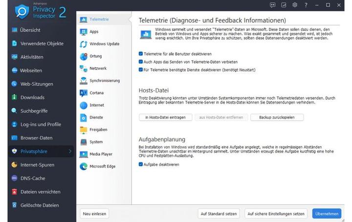 Image du produit Ashampoo Privacy Inspector 2 ? ESD, version complète, 1 PC, Famille de produits (1 Utilisateur, Illimité)