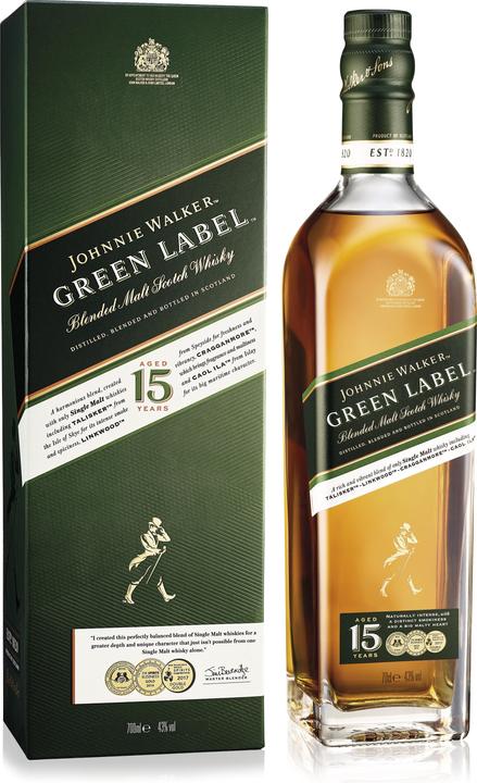 Produktbild Johnnie Walker Green Label (Blended Whisky, Scotch Whisky, 1 x 70 cl)