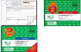 Image du produit Sigel Bloc de quittances DIN A6 horizontal non autocopiant 2 copies 2x50 f. (50 x)