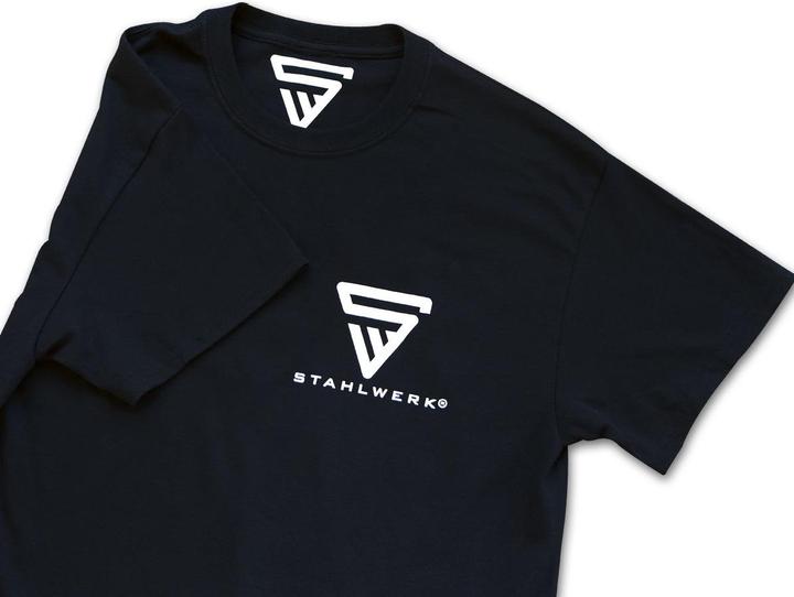 Image du produit Stahlwerk T-shirt noir Taille XXL Chemise à manches courtes avec logo imprimé 100% coton (XXL)
