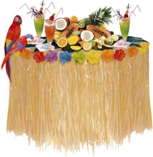 Image du produit Widmann Jupe de table colorée Mers du Sud Style 275 x 75cm (Taille unique)