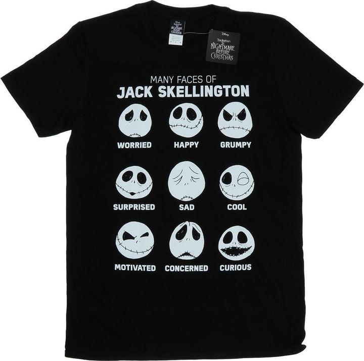 Immagine prodotto Disney Nightmare Before Christmas Many Faces Of Jack Maglietta Uomo (XXL)