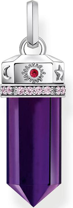 Produktbild Thomas Sabo Kettenanhänger mit facettierten imitierten Amethyst Silber geschwärzt (925er Silber)